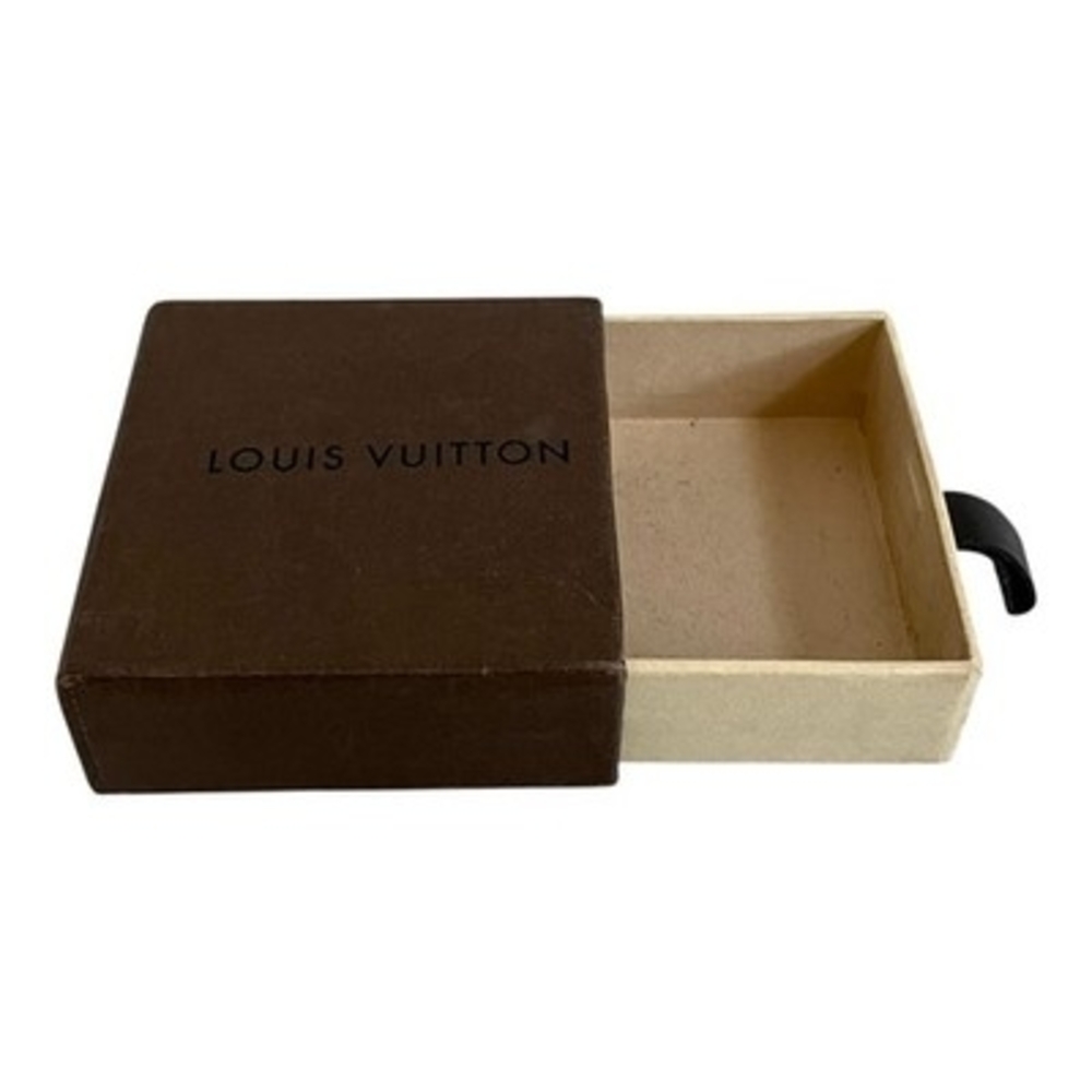 Authentic Louis Vuitton Brown Black Logo Jewelry Gift Box 2.5"x2.5"x1"
